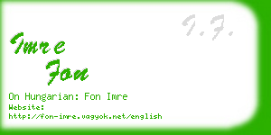 imre fon business card